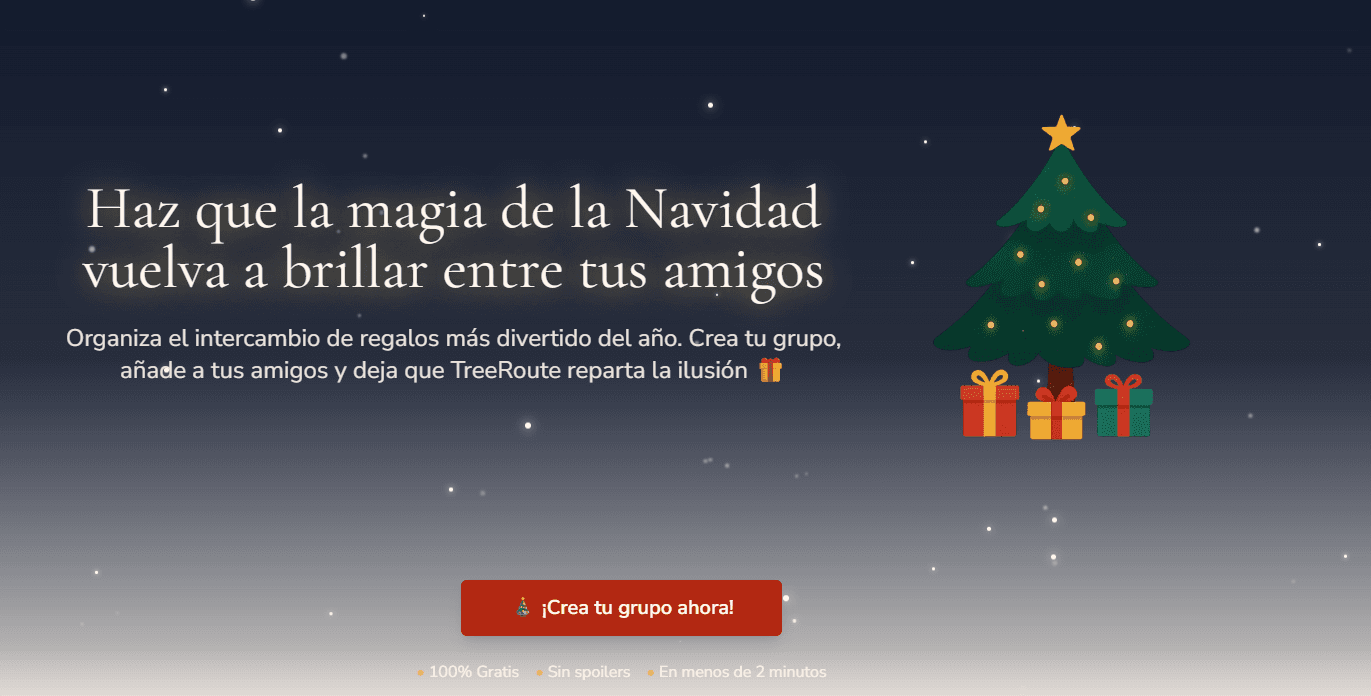TreeRoute – Plataforma digital para organizar intercambios de regalos