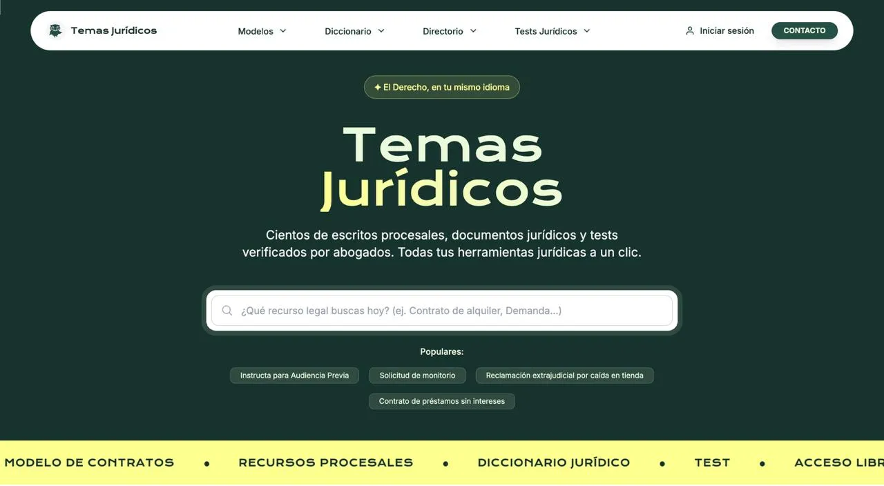 Temas Jurídicos - Plataforma digital para profesionales del derecho