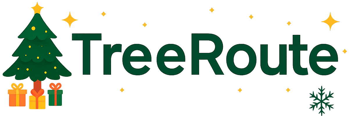 Logo primario TreeRoute - Diseño de identidad visual festiva