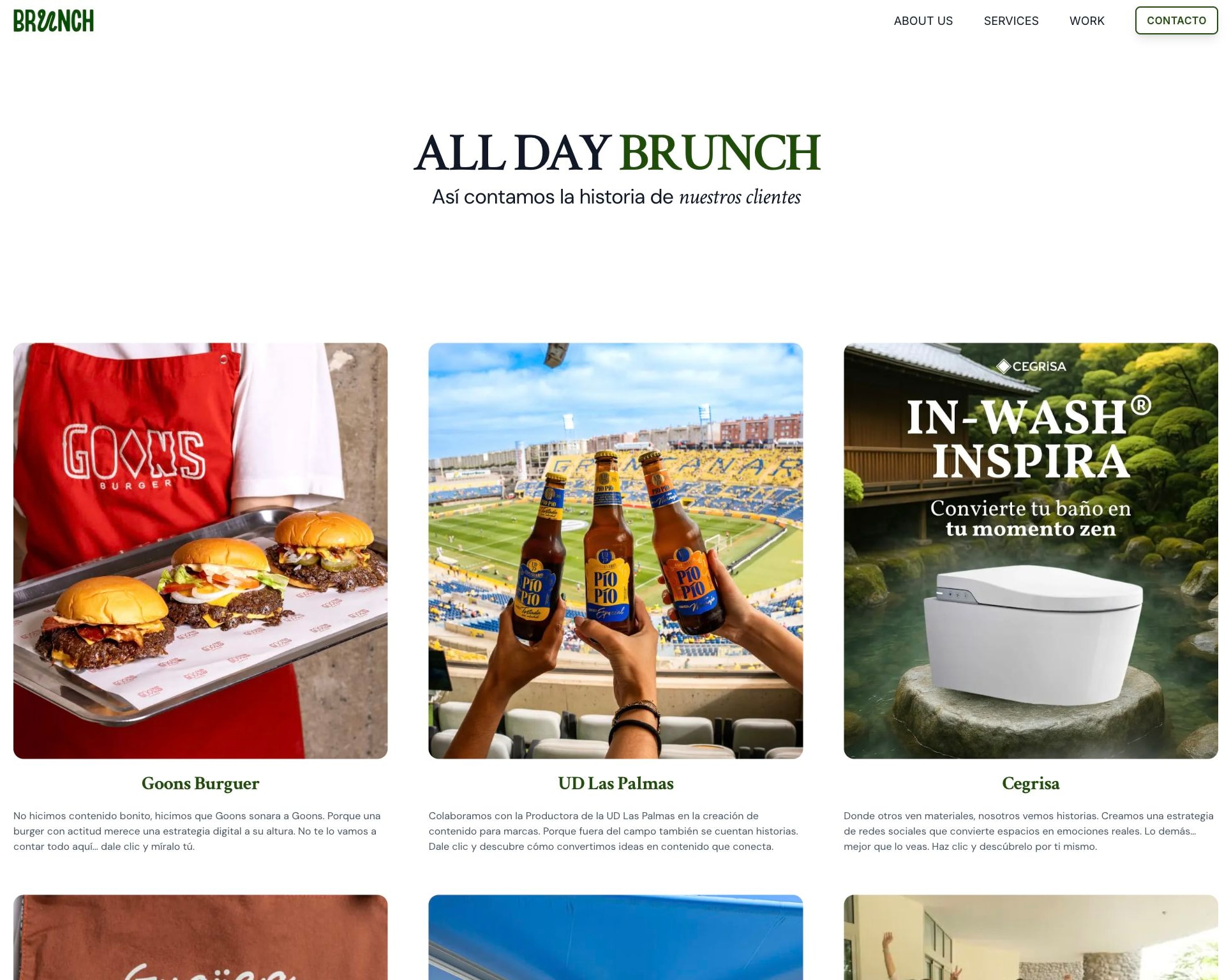 Galería de proyectos de Brunch Estudio en una tablet