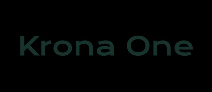Muestra de la tipografía Krona One