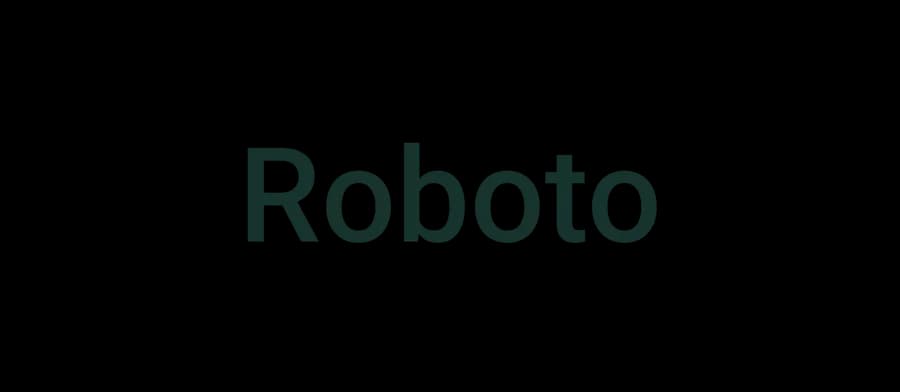 Muestra de la tipografía Roboto