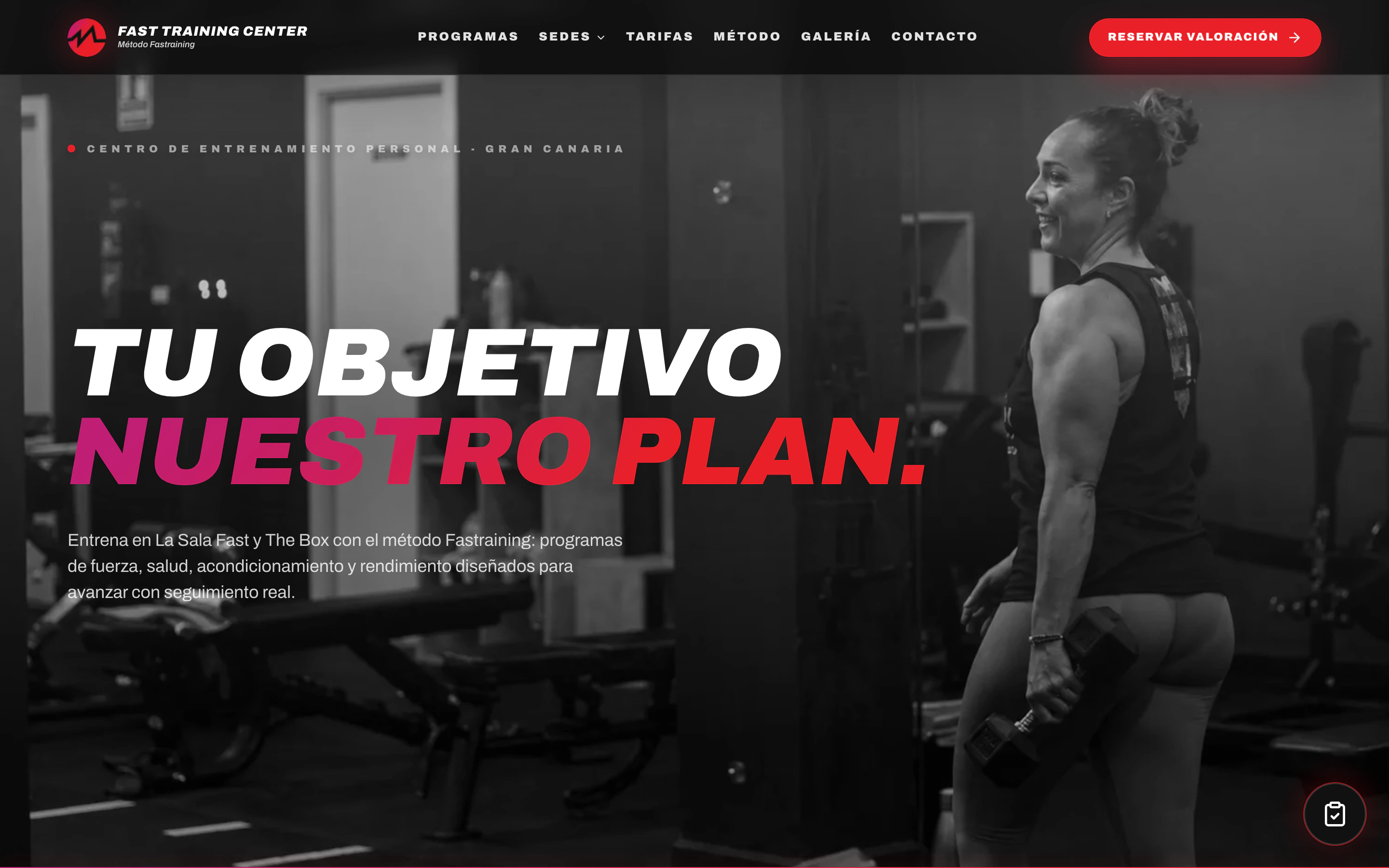 Portada de la web de Fastraining