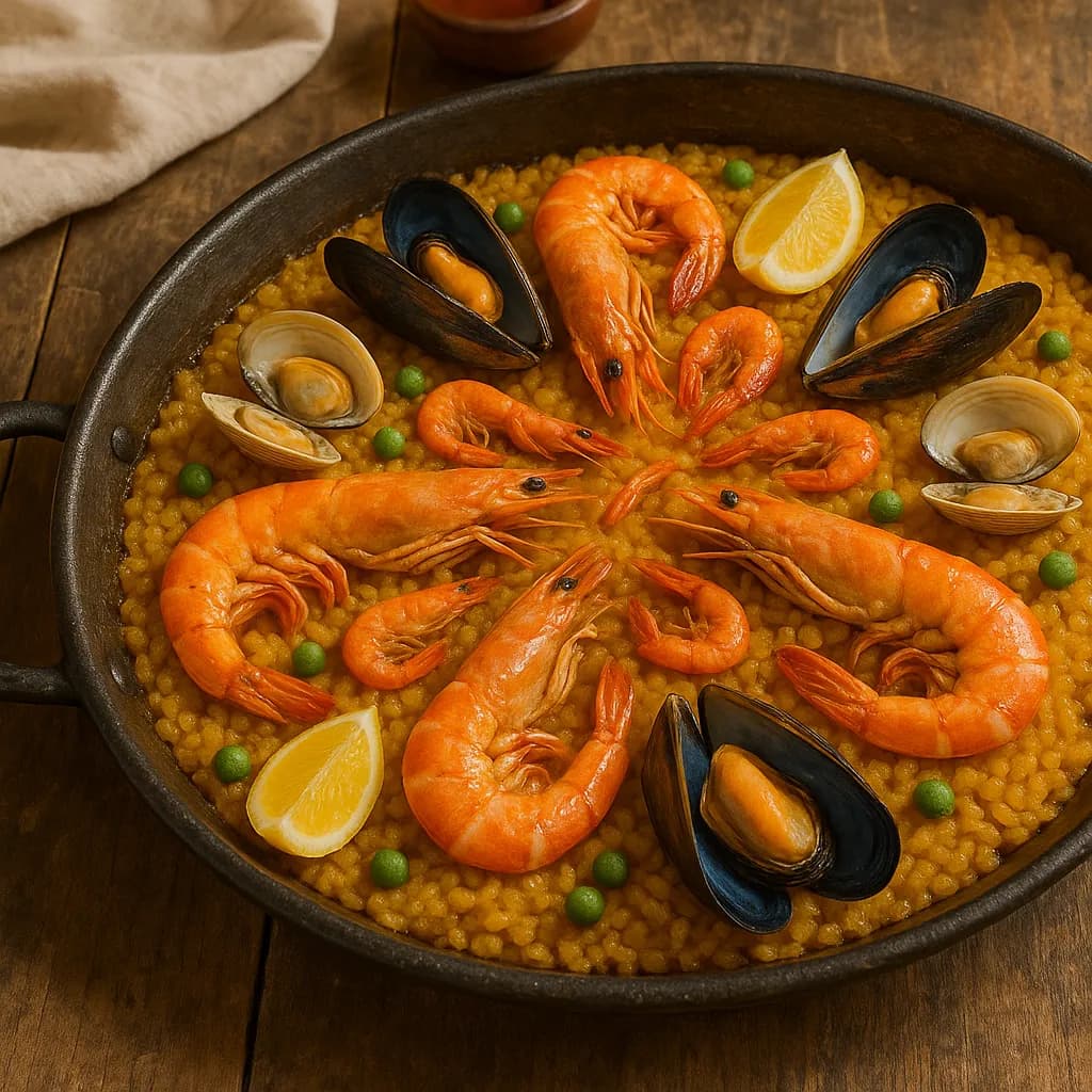 Paella mediterránea - Restaurante La Taberna
